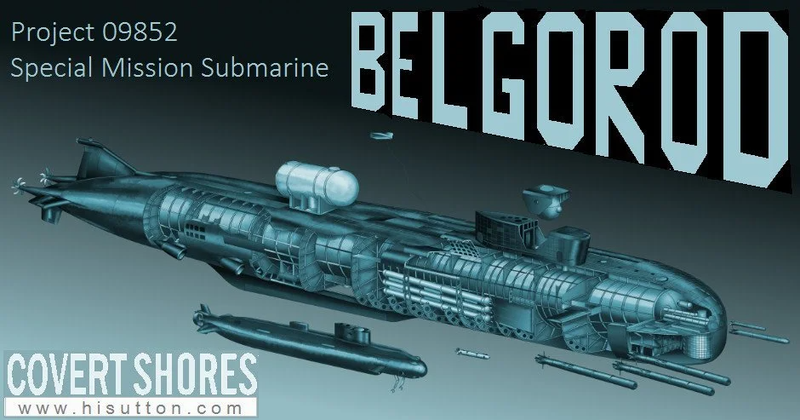Tàu ngầm hạt nhân đặc nhiệm Belgorod theo phỏng đoán của các chuyên gia phương Tây (Ảnh: sunnews).
