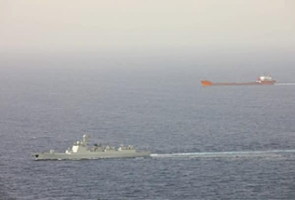 Tàu chiến Trung Quốc tham gia cuộc tập trận sáng 17/8 (Ảnh: Newtalk). Tàu chiến Trung Quốc tham gia cuộc tập trận sáng 17/8 (Ảnh: Newtalk).