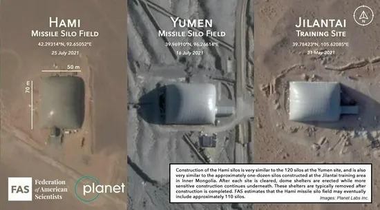 Ảnh vệ tinh cho thấy các giếng phóng Trung Quốc xây dựng ở các nơi khác nhau nhưng rất giống nhau (Ảnh: Chinatimes). Ảnh vệ tinh cho thấy các giếng phóng Trung Quốc xây dựng ở các nơi khác nhau nhưng rất giống nhau (Ảnh: Chinatimes).