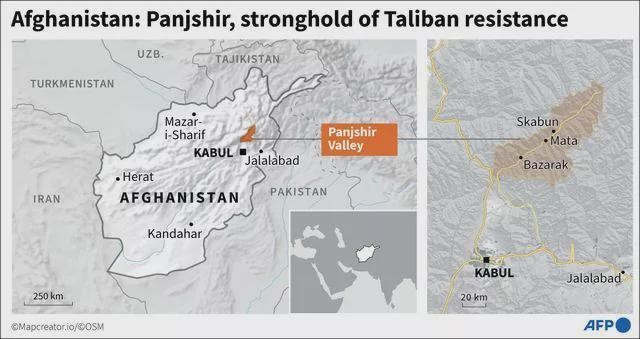 Vị trí tỉnh Panjshnawmfnawmf rất gần thủ đô Kabul (Ảnh: AFP).