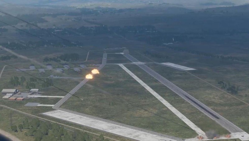 Tạp chí quân sự Trung Quốc đăng ảnh mô phỏng dùng tên lửa tấn công sân bay của Đài Loan (Ảnh: Dwnews). Tạp chí quân sự Trung Quốc đăng ảnh mô phỏng dùng tên lửa tấn công sân bay của Đài Loan (Ảnh: Dwnews).