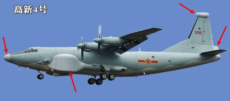 Máy bay trinh sát điện tử Gaoxin-4 của Trung Quốc (Ảnh: Sina).