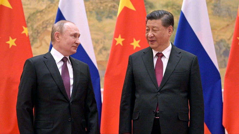 Hôm 4/2, khi ông Putin thăm Trung Quốc hai bên tuyên bố sẽ tăng cường hợp tác chiến lược, nhấn mạnh Trung Quốc và Nga "hữu nghị không có hồi kết và hợp tác không có vùng cấm" (Ảnh: Xinhua). Hôm 4/2, khi ông Putin thăm Trung Quốc hai bên tuyên bố sẽ tăng cường hợp tác chiến lược, nhấn mạnh Trung Quốc và Nga "hữu nghị không có hồi kết và hợp tác không có vùng cấm" (Ảnh: Xinhua).