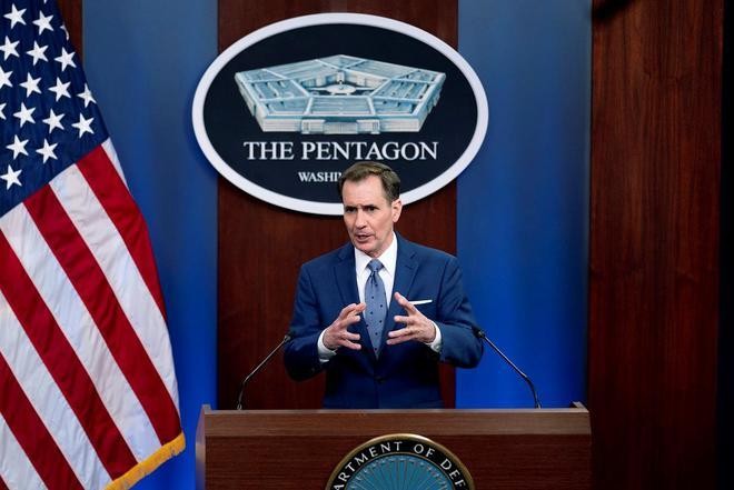 Người phát ngôn Lầu Năm Góc John Kirby. Người phát ngôn Lầu Năm Góc John Kirby.