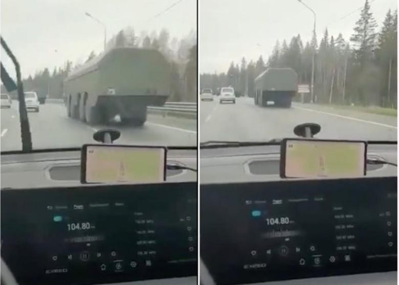 Hình ảnh được cho là Nga đang vận chuyển các hệ thống tên lửa chiến thuật Iskander tới Vyborg ở tỉnh Leningrad, nơi chỉ cách Phần Lan 38km. Hình ảnh được cho là Nga đang vận chuyển các hệ thống tên lửa chiến thuật Iskander tới Vyborg ở tỉnh Leningrad, nơi chỉ cách Phần Lan 38km.