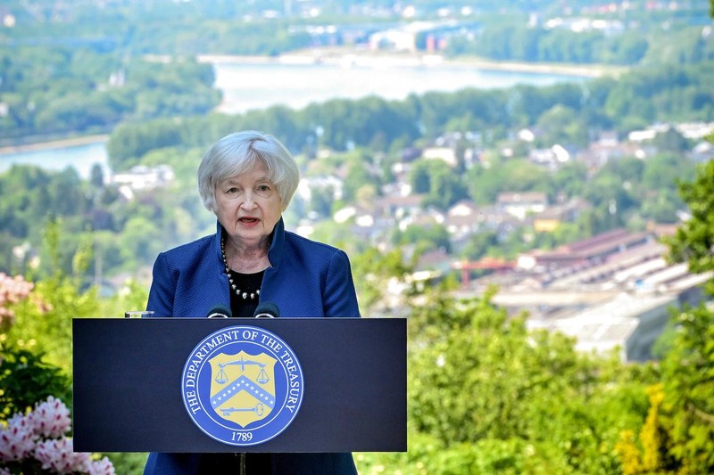 Bộ trưởng Tài chính Mỹ Yellen thừa nhận việc Mỹ tịch thu tài sản của Nga là hành vi không hợp pháp (Ảnh: Washington Post).