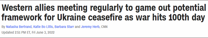 Bài viết của CNN về việc Mỹ và phương Tây thảo luận tìm giải pháp cho cuộc xung đột.