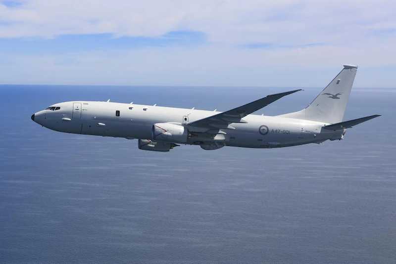 Máy bay trinh sát tàu ngầm P-8 Poseidon của không quân Australia (Ảnh: ABC).