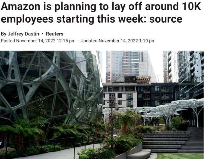Truyền thông đưa tin về kế hoạch cắt giảm nhân lực của Amazone.