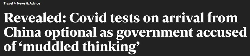 Truyền thông Anh đưa tin về biện pháp phòng dịch đối với người đến từ Trung Quốc (Ảnh: Guancha). Truyền thông Anh đưa tin về biện pháp phòng dịch đối với người đến từ Trung Quốc (Ảnh: Guancha).