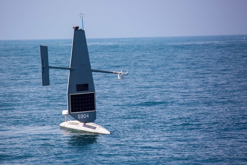 Tàu không người lái “Saildrone Explorer”hoạt động liên tục 220 ngày trên biển (Ảnh: Chinatimes).