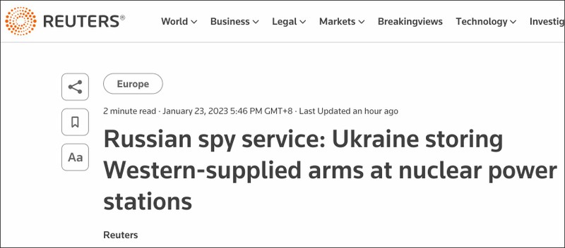 Hãng tin Anh Reuters đưa tin về tuyên bố của SCR.