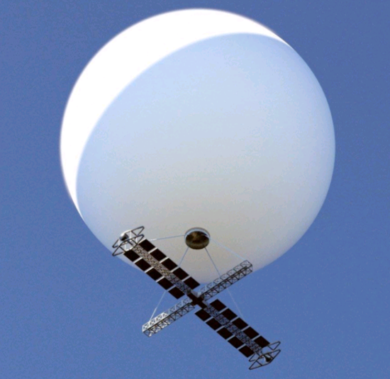 Ảnh do phía Mỹ công bố về &quot;khí cầu do thám&quot; của Trung Quốc trước khi bị bắn hạ (Ảnh: Sina).