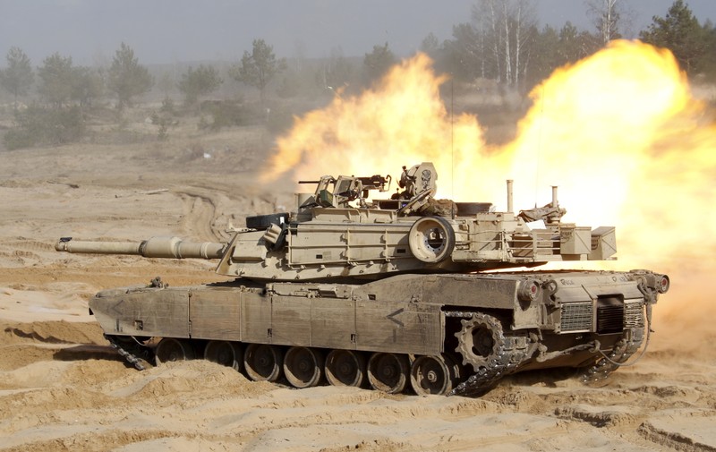Xe tăng M1 Abrams của Mỹ (Ảnh: Bloomberg). Xe tăng M1 Abrams của Mỹ (Ảnh: Bloomberg).