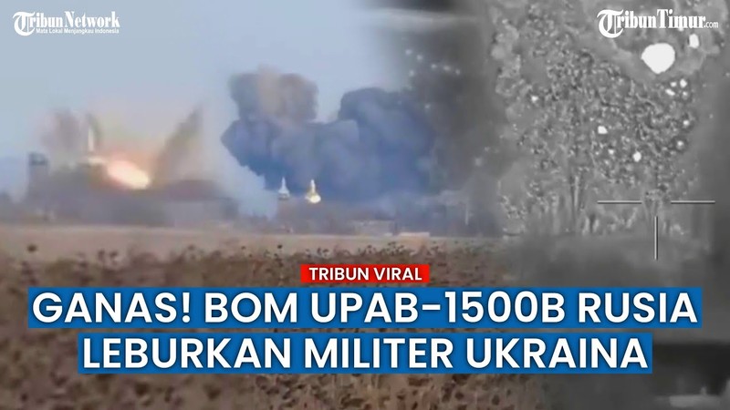 Ảnh vụ nổ do bom lượn UPAB-1500B gây ra (Ảnh: Tribun). Ảnh vụ nổ do bom lượn UPAB-1500B gây ra (Ảnh: Tribun).