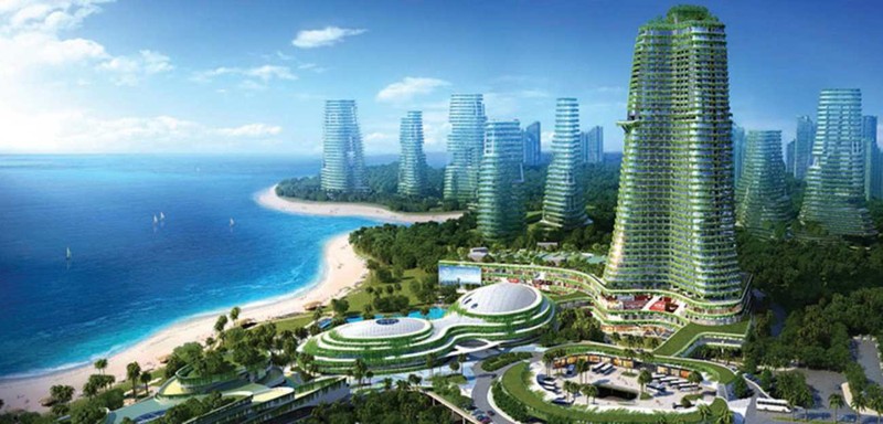 Dự án "Forest City” (Thành phố rừng) của tập đoàn Country Garden tiêu tốn 100 tỉ USD có nguy cơ trở thành "Siêu thành phố ma" (Ảnh: NST).