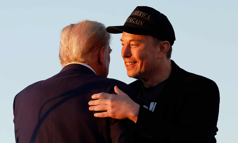 Tổng thống Mỹ đắc cử Donald Trump và Elon Musk.