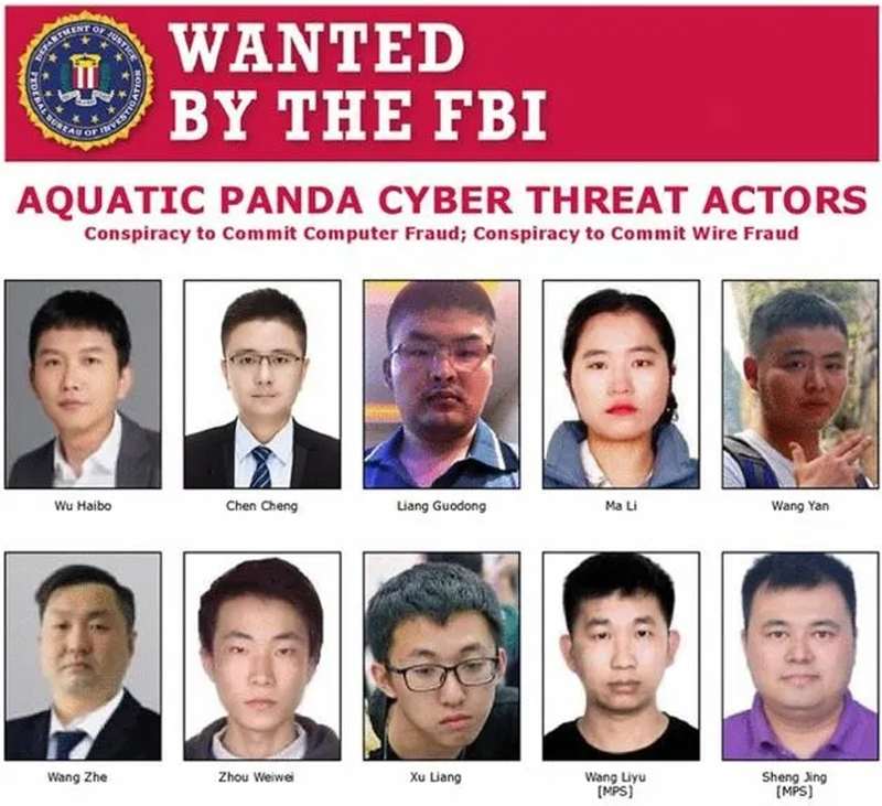 10 người thuộc Công ty Anxun (i-Soon) bị FBI phát lệnh truy nã với cáo buộc tin tặc. Ảnh: ETtoday.