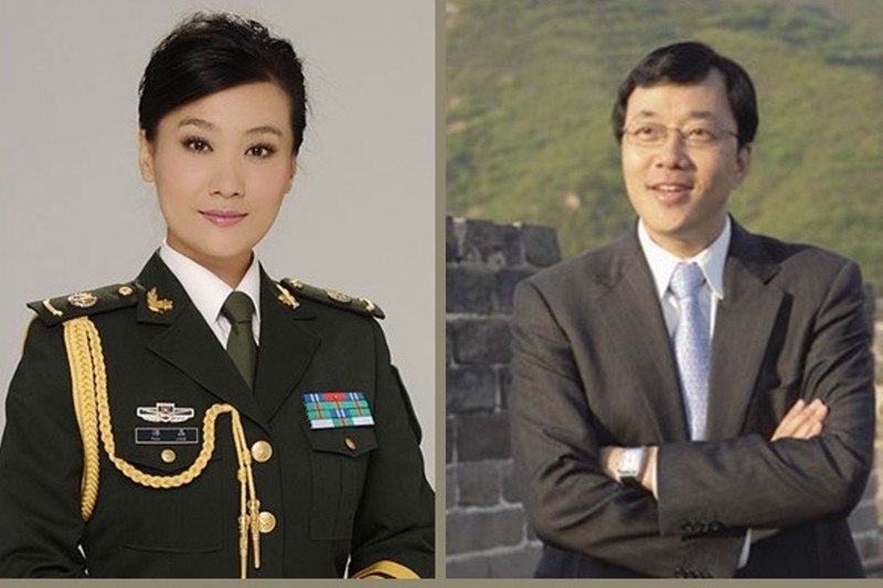 Ông Đặng Trung Hàn và vợ, ca sĩ nổi tiếng Đàm Tinh. Ảnh: Sina. Vo chong.jpg