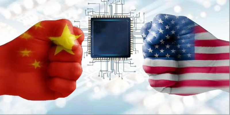 Cuộc chiến chip Mỹ-Trung vẫn đang diễn ra gay gắt. Ảnh: Sohu.