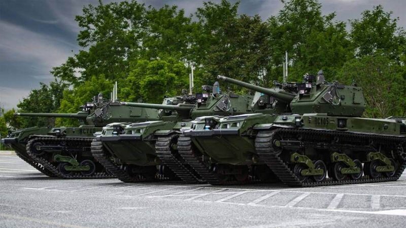 Các xe chiến đấu không người lái Ripsaw M5. Ảnh: Textron. Cac xe Ripsaw M5.jpg