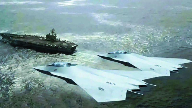 Dự án F/A-XX của Hải quân Mỹ chỉ được phân bổ 74 triệu USD trong năm tài khóa 2026. Ảnh: QQnews. Anh du an FA-XX.png