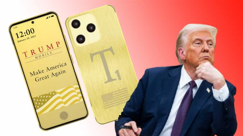 Tháng 9 tới đây, ông Trump sẽ phát hành chiếc điện thoại Trump đầu tiên, T1 Phone. Ảnh: Sohu.