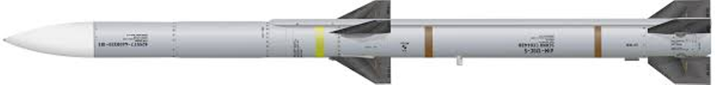 Tên lửa AIM-120C-5 của Không quân Ukraine có tầm bắn hơn 70km. Ảnh: Wforum. AIM-120C-5 cua Ukraine.png