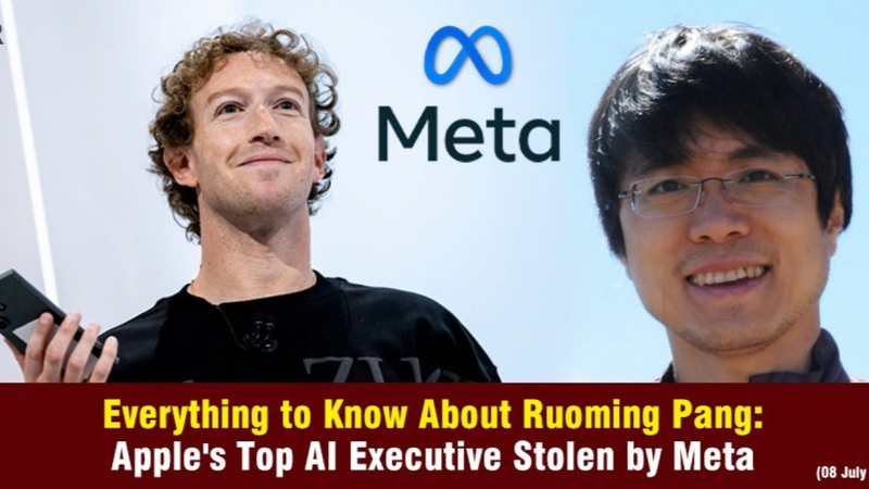 Ông chủ Meta Mark Zuckerberg đã chi tới 200 triệu USD để lôi kéo tài năng AI Ruoming Pang (Bàng Nhược Minh) của Apple. Ảnh: Sohu. Ruoming Pang bi cuop.png
