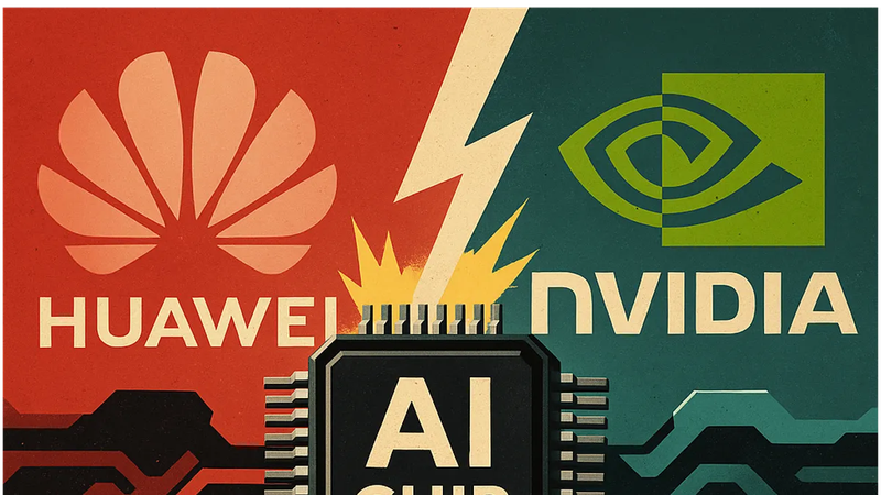 Huawei đang được sử dụng làm đối trọng cạnh tranh về chip với Nvidia. Ảnh: Storm. Huawei vs Nvidia.png