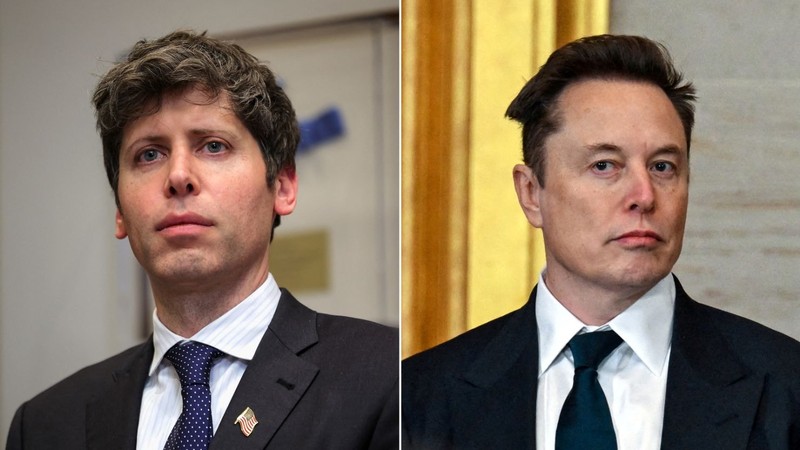 Sam Altman (trái) và Elon Musk. Ảnh: Sohu. sam-altman-elon-musk.jpg