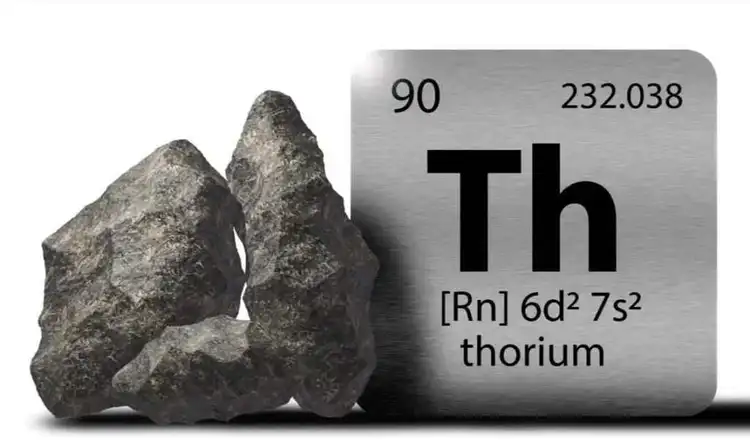 Kim loại Thorium từng bị coi là phế liệu khi khai thác đất hiếm. Ảnh: QQnews. Thorium.png