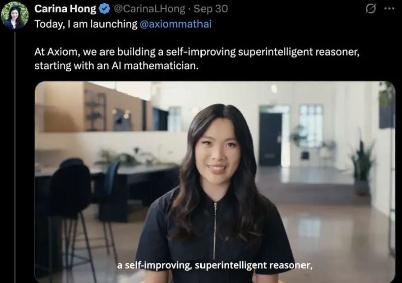 Carina Hong, bà chủ Gen Z của công ty Axiom Math với tham vọng tạo ra nhà toán học AI. Ảnh: Creaders. Carina Hong.png
