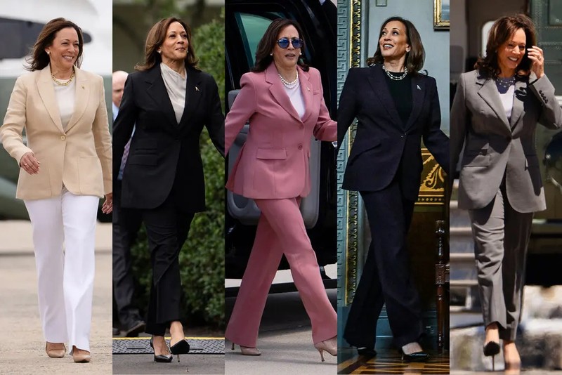 Phong cách thời trang đầy quyền lực của bà Kamala Harris (Ảnh: New York Times)