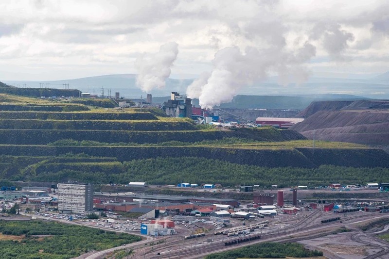 Mỏ sắt của công ty khai thác mỏ nhà nước LKAB (Luossavaara-Kiirunavaara Aktiebolag) tại thị trấn Kiruna, thuộc Hạt Norrbotten, Thụy Điển ngày 25/8/2021. Jonathan Nackstrand / AFP - Getty Images Mỏ sắt của công ty khai thác mỏ nhà nước LKAB (Luossavaara-Kiirunavaara Aktiebolag) tại thị trấn Kiruna, thuộc Hạt Norrbotten, Thụy Điển ngày 25/8/2021. Jonathan Nackstrand / AFP - Getty Images
