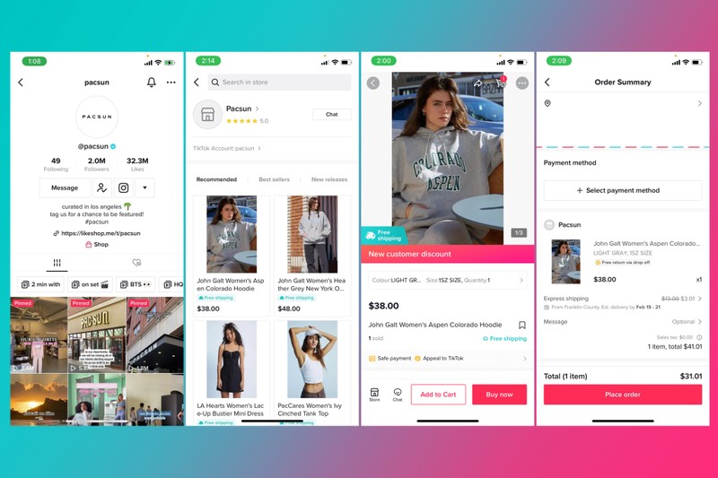 Mua sắm trực tiếp trên TikTok Shop. Ảnh Ad Age Mua sắm trực tiếp trên TikTok Shop. Ảnh Ad Age