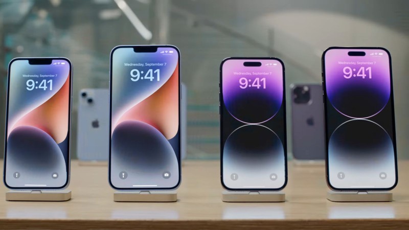 iPhone 14 Pro và 14 Pro Max mới được trưng bày tại một sự kiện của Apple ở Apple Park ở Cupertino, California ngày 7/9/2022. Ảnh: AFP