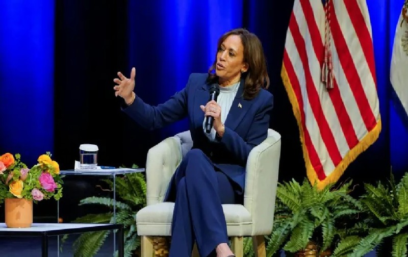 Phó Tổng thống Mỹ Kamala Harris phát biểu về chống biến đổi khí hậu tại Viện Công nghệ Georgia ở Atlanta, Georgia, ngày 8/2/2023. Ảnh CNBC