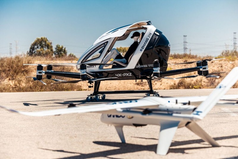 UAV của Dronery được thiết kế để vận chuyển hành khách đường không trên khoảng cách lên tới 30km. Ảnh Mark Nomdar UAVIsael02.jpg