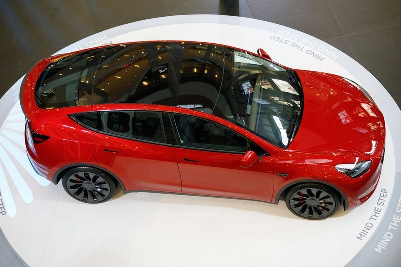 Xe điện Model Y Tesla. Ảnh Samsul Said/Bloomberg