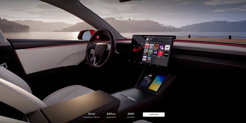 Những thay đổi trong thiết kế nội thất của Tesla Model 3. Ảnh Electrek Model3Tesla12.jpg