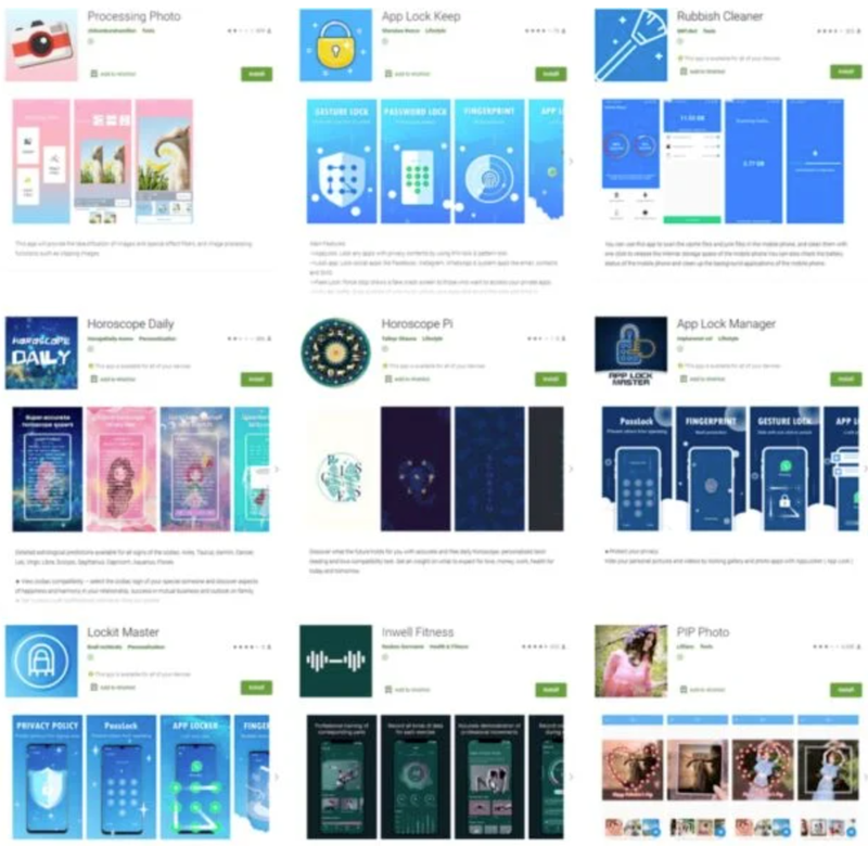 9 ứng dụng độc hại đã bị gỡ bỏ (ảnh: Sam Mobile) 9 ứng dụng độc hại đã bị gỡ bỏ (ảnh: Sam Mobile)