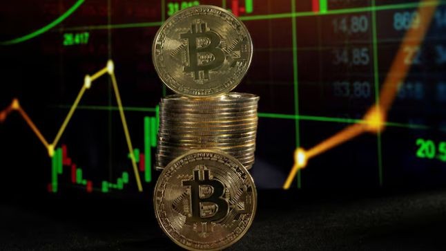 Đồng Bitcoin. Ảnh: Reuters.