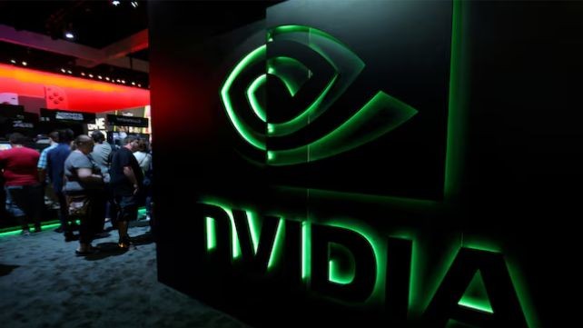 Gian hàng của nVIDIA được trưng bày tại Triển lãm Giải trí Điện tử E3 ở Los Angeles, California, Mỹ. Ảnh: Reuters.