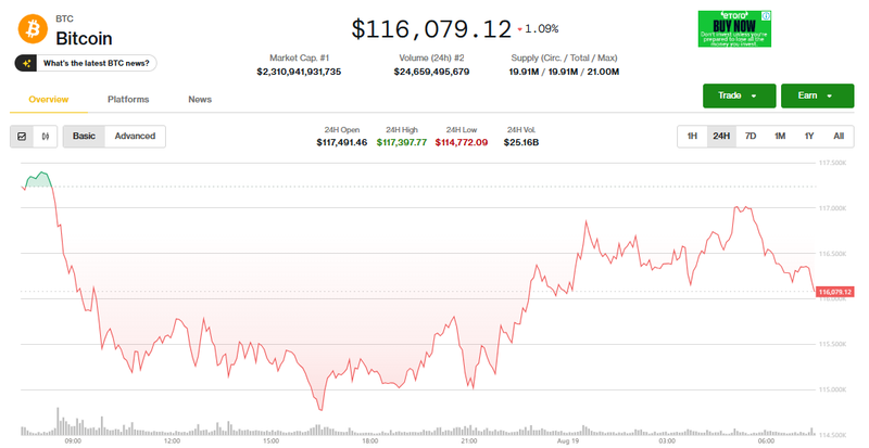 Giá Bitcoin điều chỉnh. Ảnh: Coin Desk. Capture.PNG