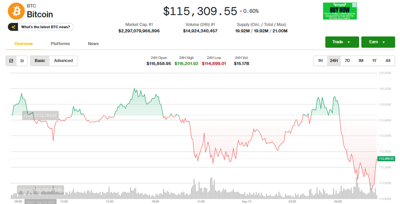 Giá Bitcoin điều chỉnh. Ảnh: Coin Desk. Capture.PNG