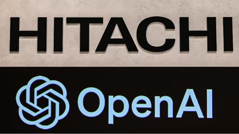 Hitachi và Open AI đã ký biên bản ghi nhớ vào ngày 2/10 tại Tokyo. Ảnh: Nikkei Asia. Capture.PNG