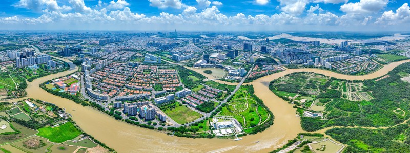 Toàn cảnh khu Phú Mỹ Hưng ngày nay. Ảnh: Nguyễn Minh Tú 60- Toàn cảnh PMH (Tác giả Nguyễn Minh Tú)(1).jpg