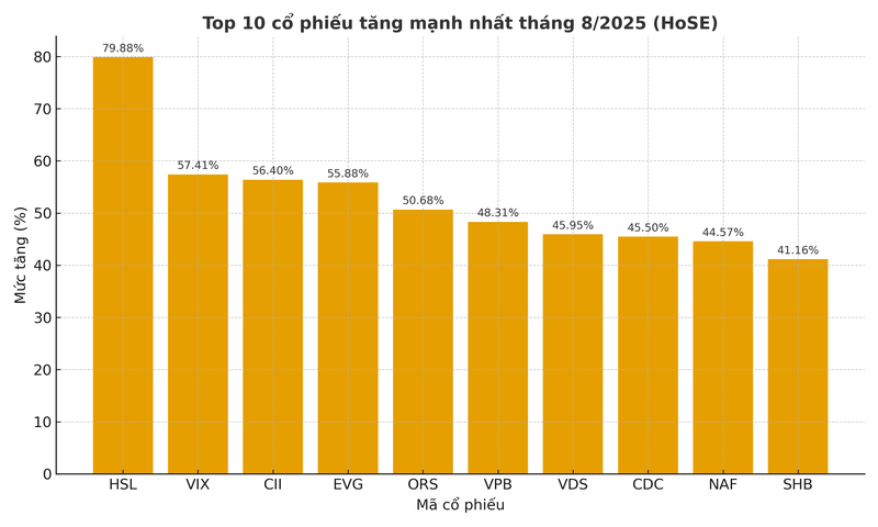 Top 10 cổ phiếu tăng mạnh nhất tháng 8 trên HoSE. top10_co_phieu_tang_manh_thang8_2025.png