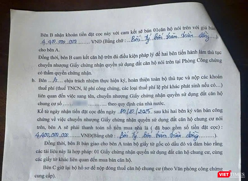 Căn hộ chị Hoa vừa cọc đầu tháng 10/2025. Ảnh: NVCC. vt-gia chung cu.jpg